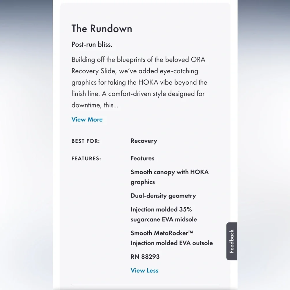 Hoka Ora Slide in Black with White Logo - Picture 11 of 14